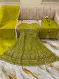 Festive Flair Embellished Anarkali 3(pc) - BU10069
