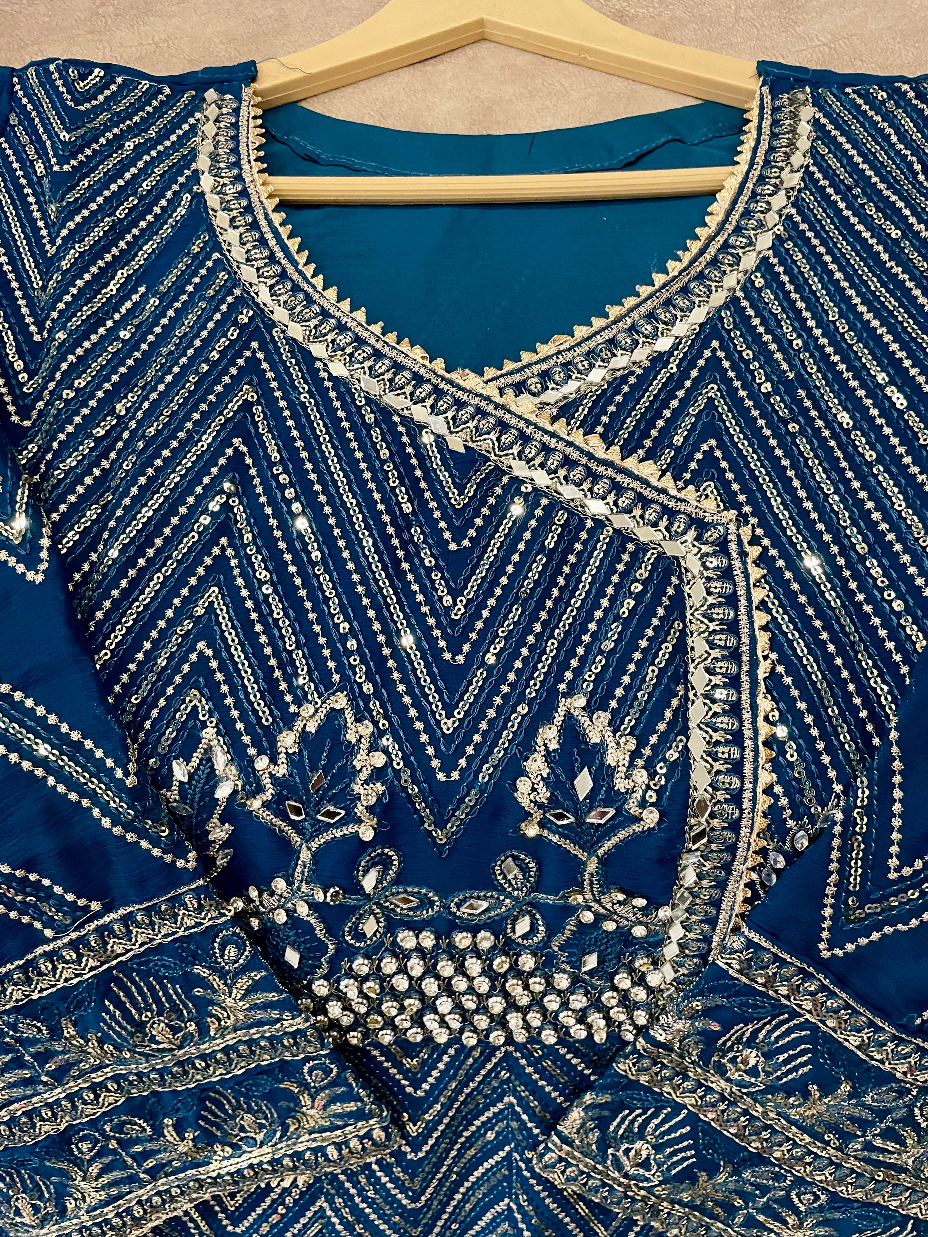 Festive Flair Embellished Anarkali 3(pc) - BU10069