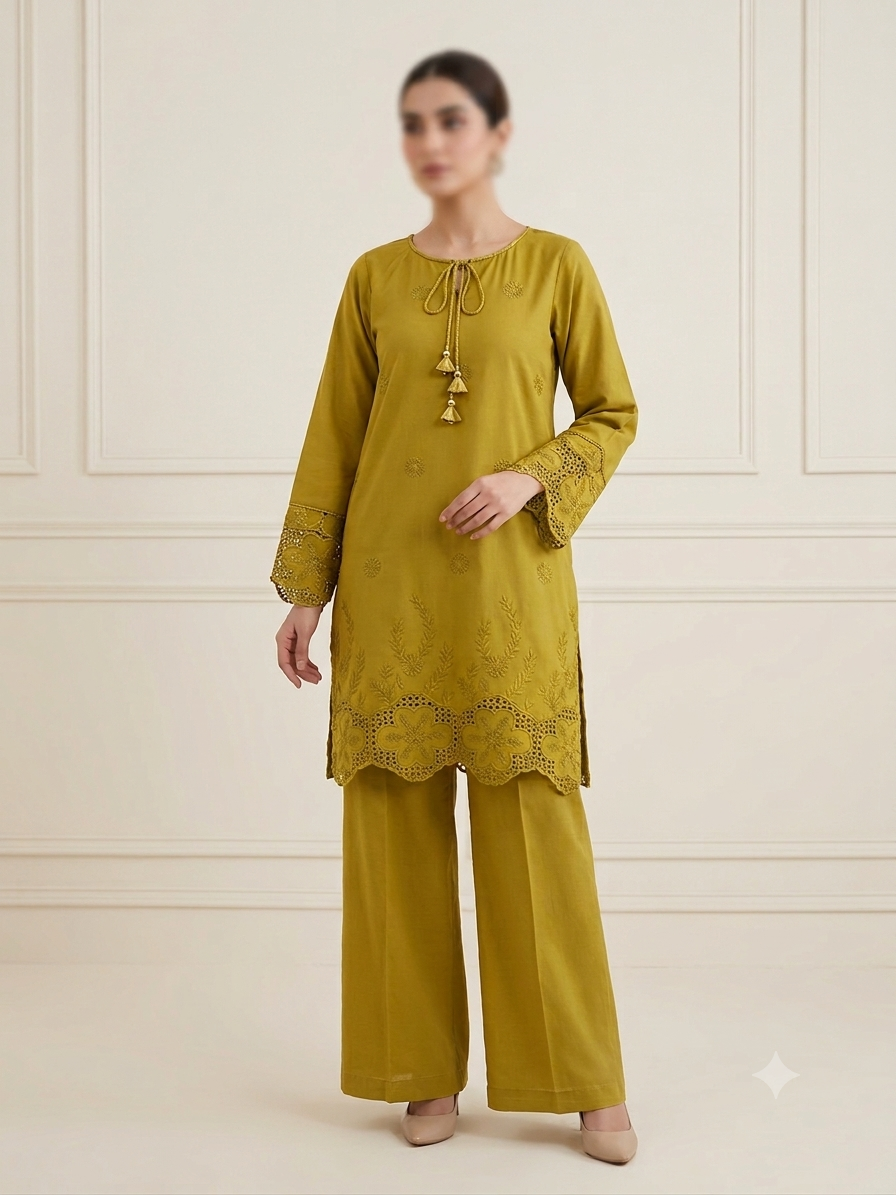 Chikankari Cotton (2pc) Cord Set - BU10057