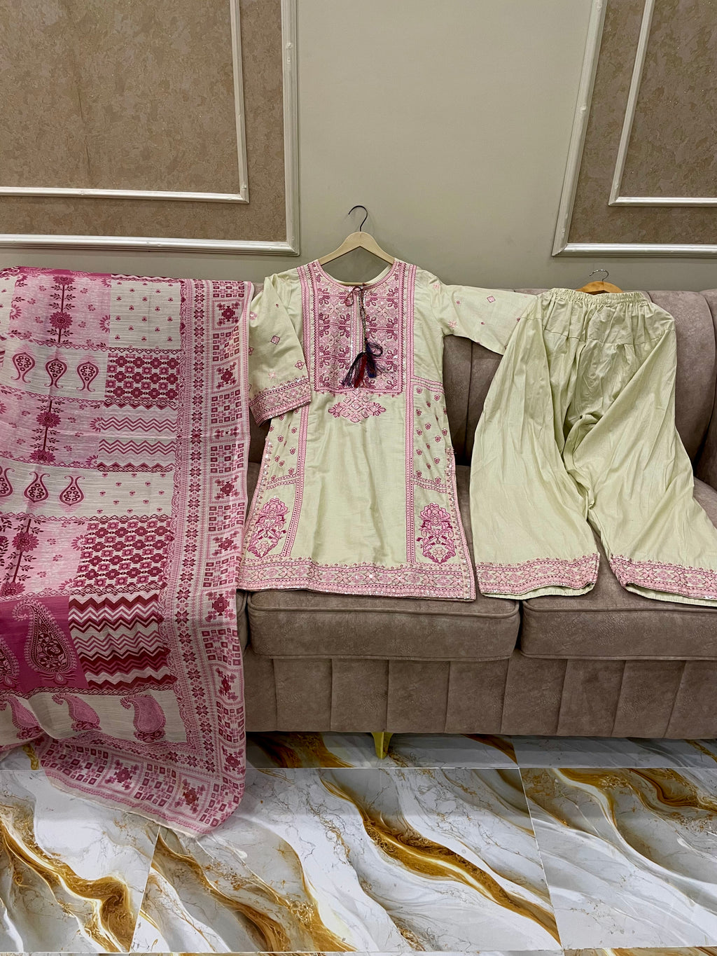 Farshi Shalwar Cotton (3pc) - BU10039
