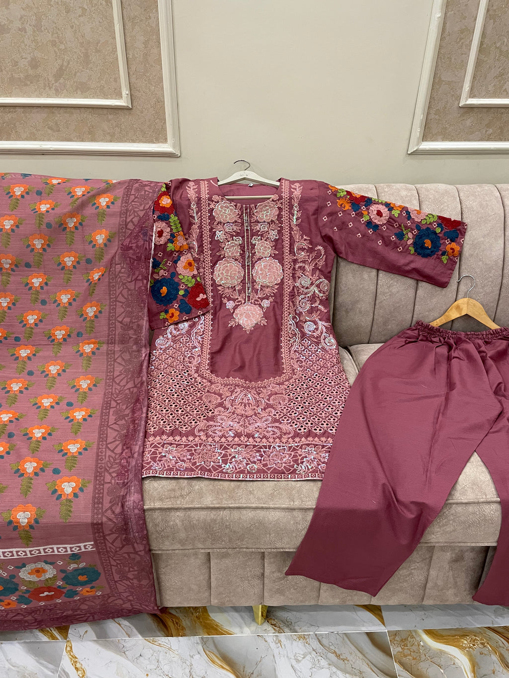 Chikan Kari Cotton (3pc) - BU10040