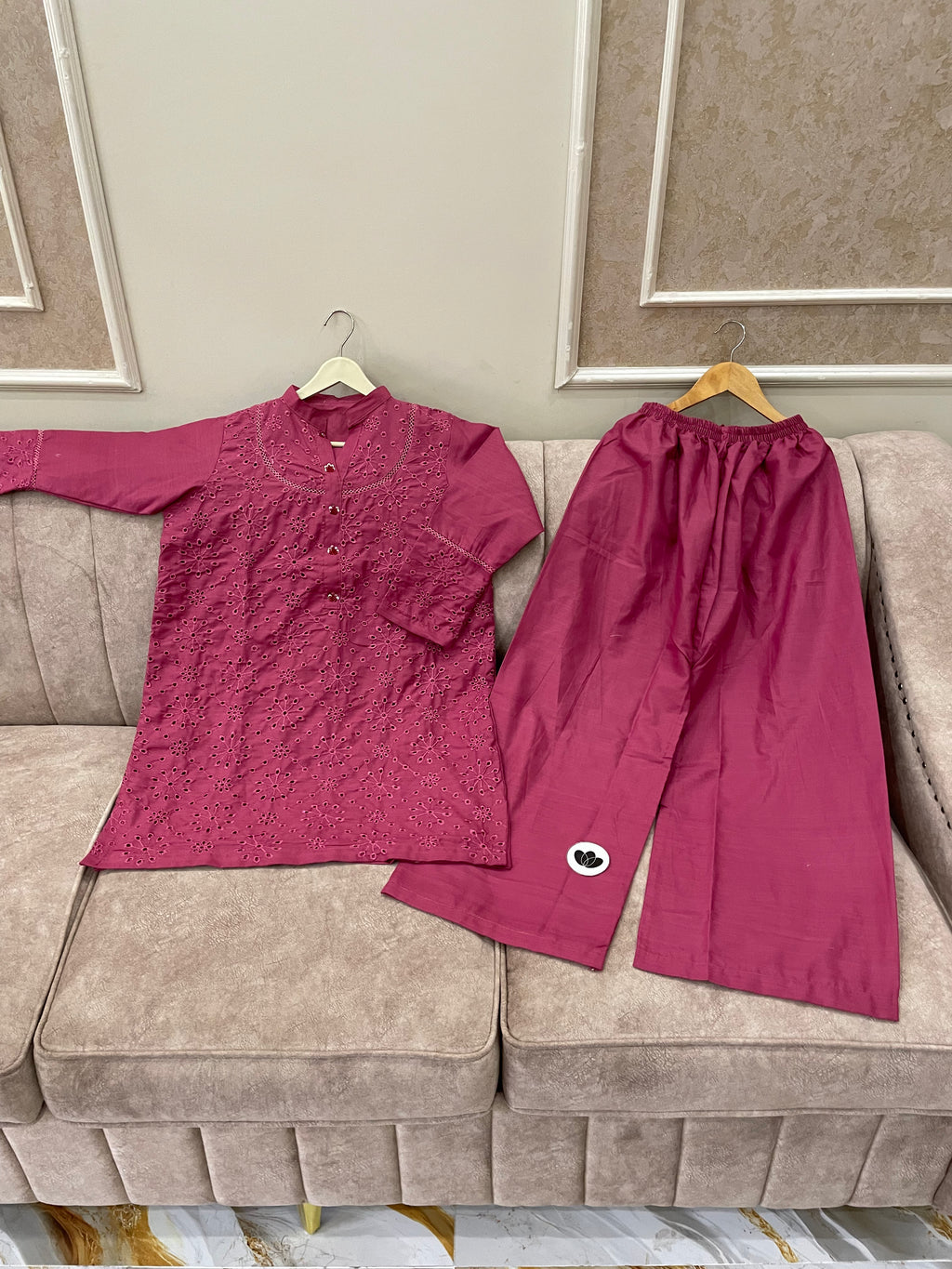 Chikankari Cotton (2Pc) Co-Ord Set - BU10054