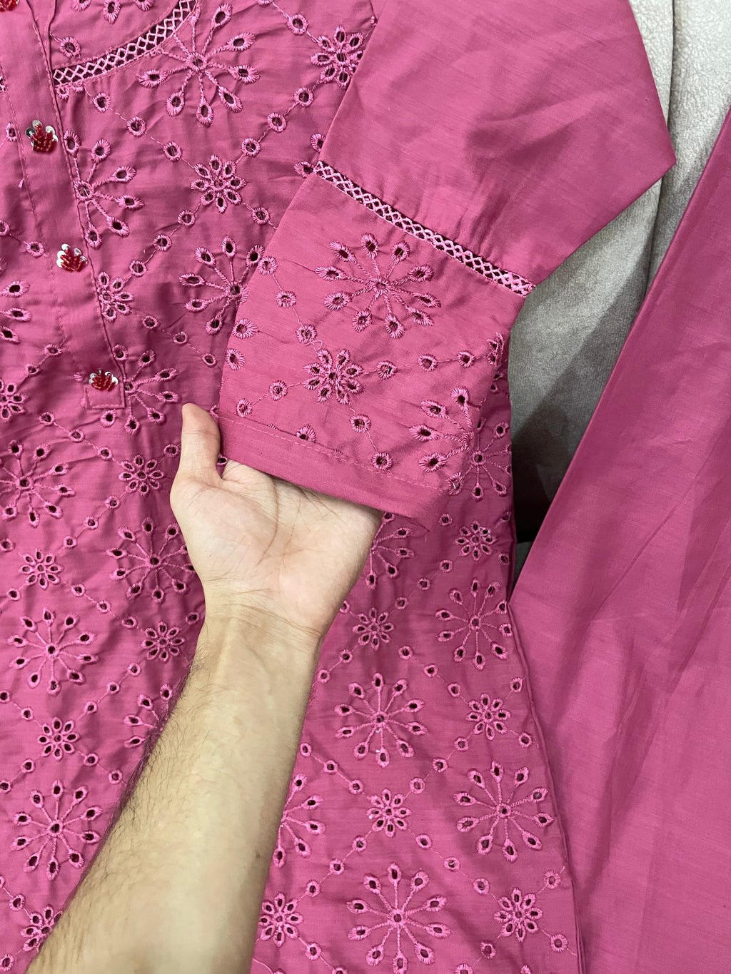 Chikankari Cotton (2Pc) Co-Ord Set - BU10054
