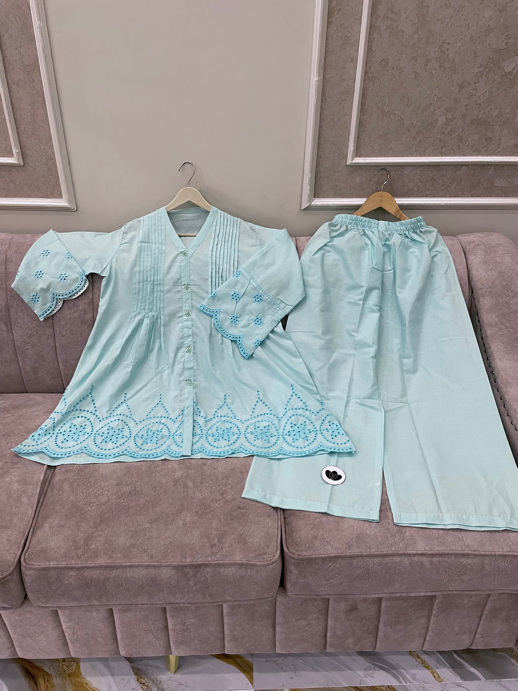 Pleated Cotton Tunic (2pc) Cord Set - BU10060