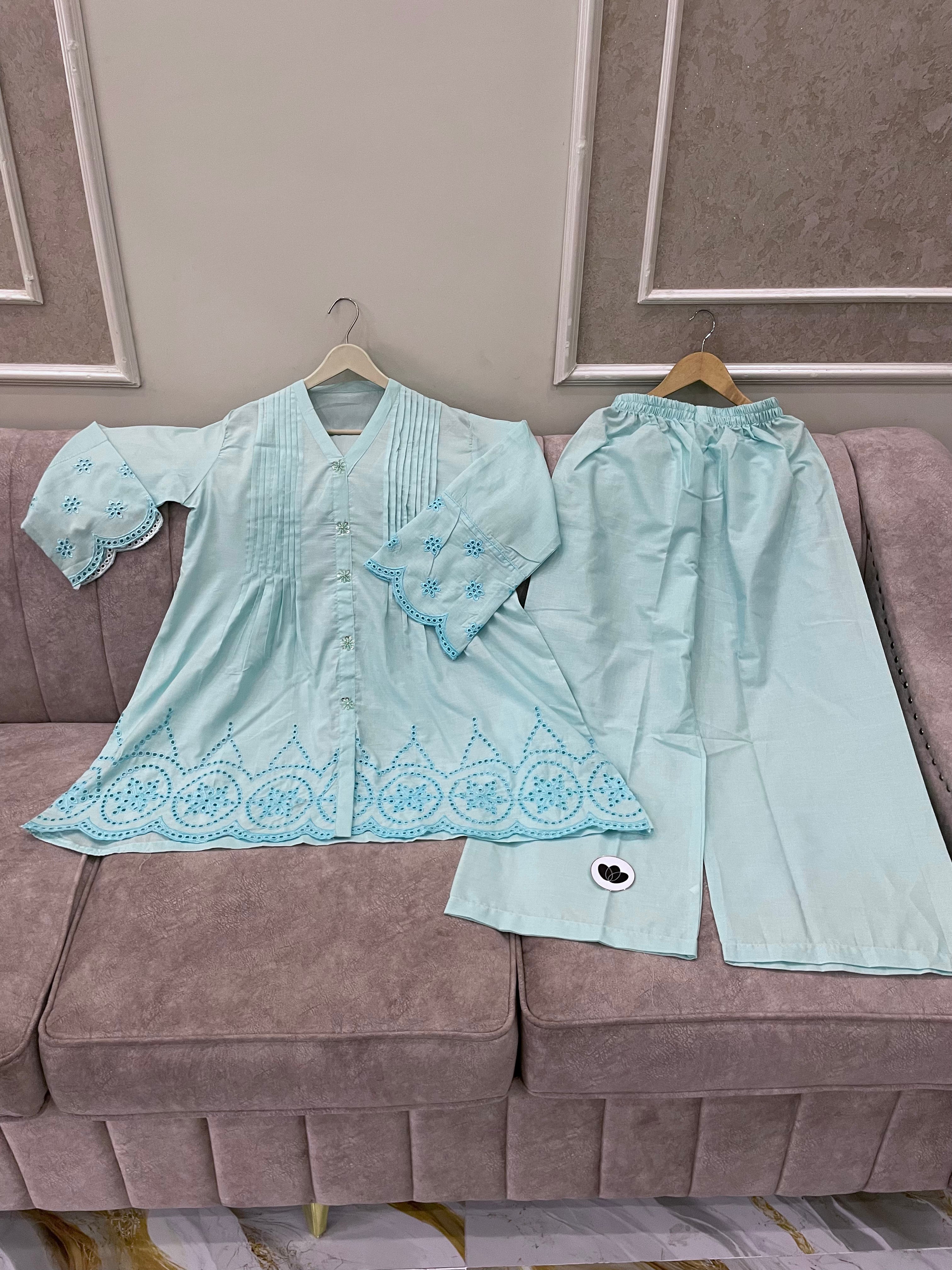 Pleated Cotton Tunic (2pc) Cord Set - BU10060