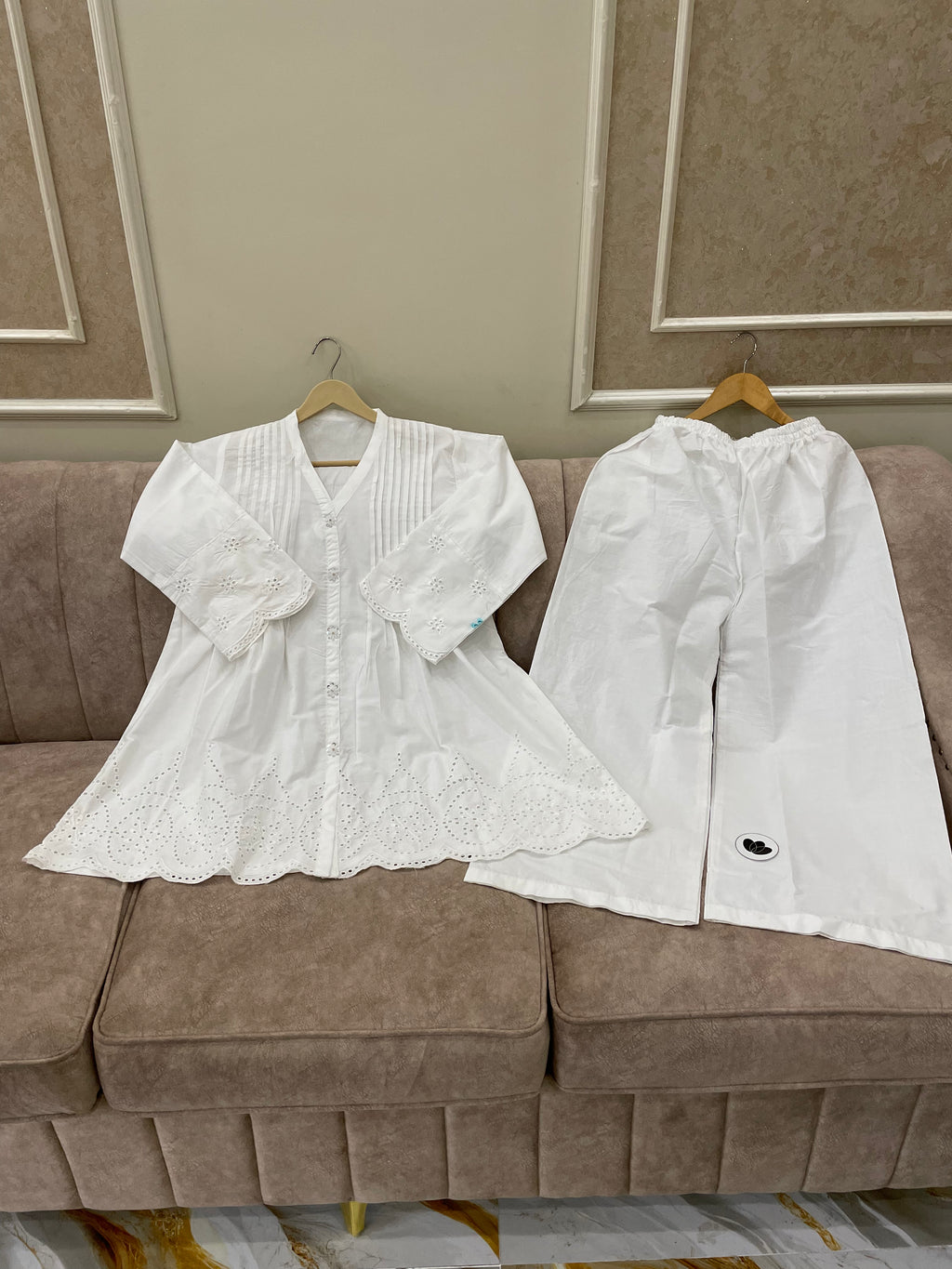Pleated Cotton Tunic (2pc) Cord Set - BU10060