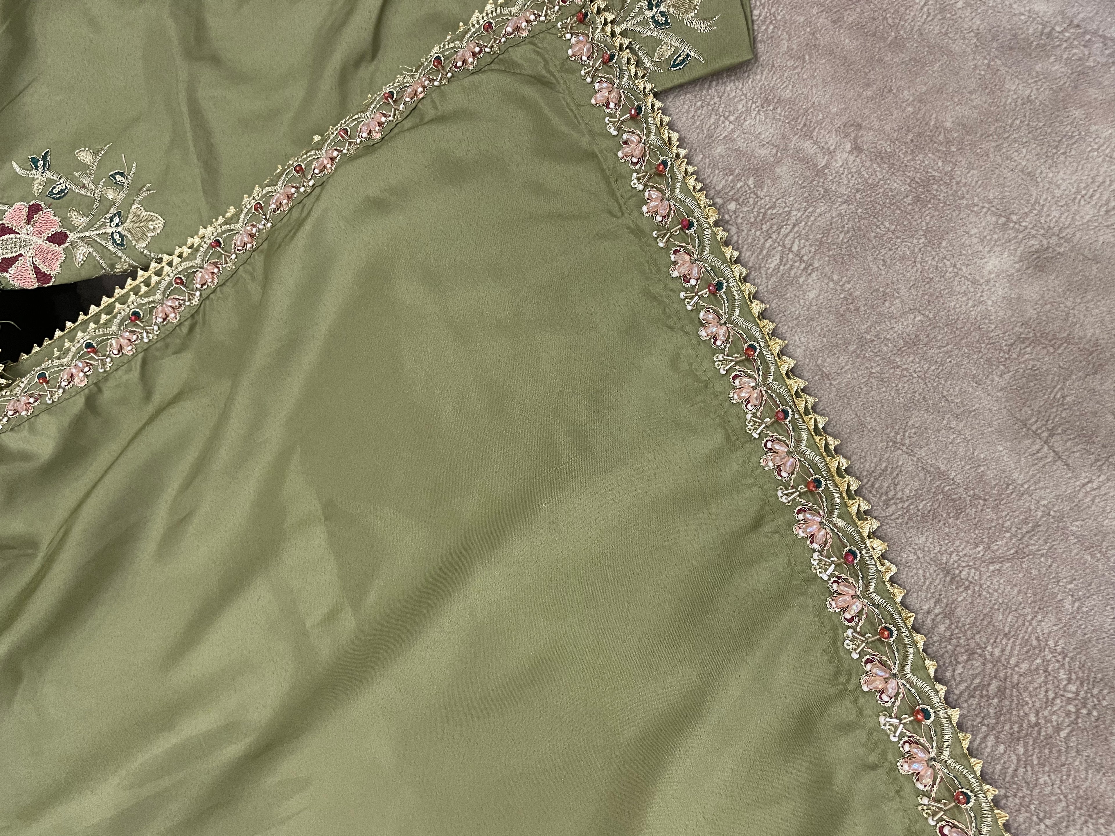 Embroidered Cotton Silk Farshi Shalwar Set - BU10056