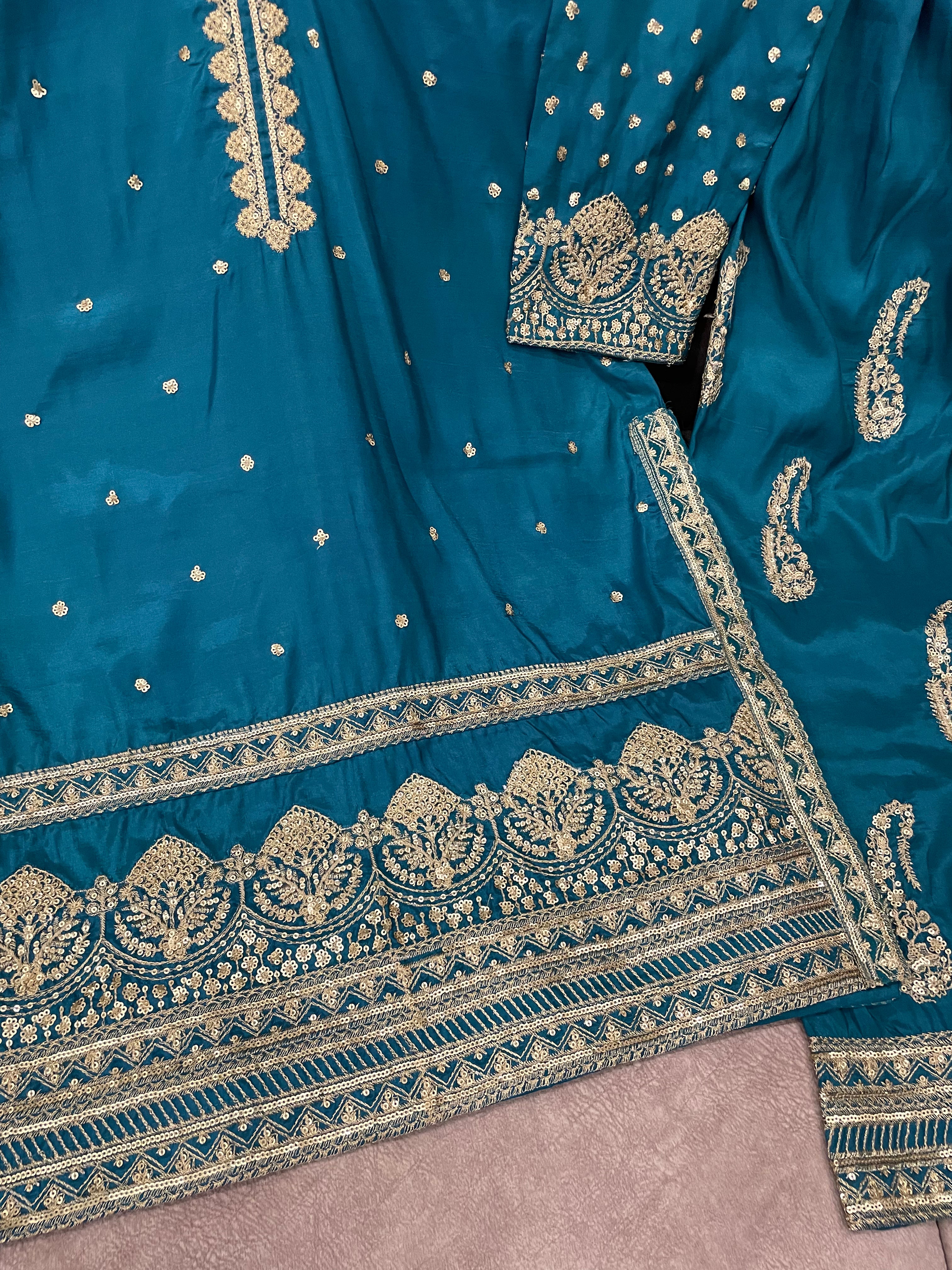 Cotton Silk Farshi Shalwar (3pc) - BU10055