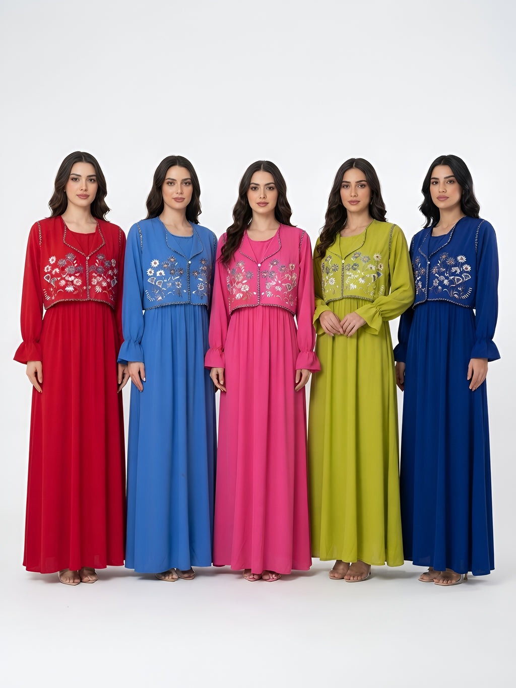 Flora Modest Maxi with Embroidered Koti - BU10073