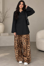 Desi Diva Leopard Farshi Co-Ord - BU10075