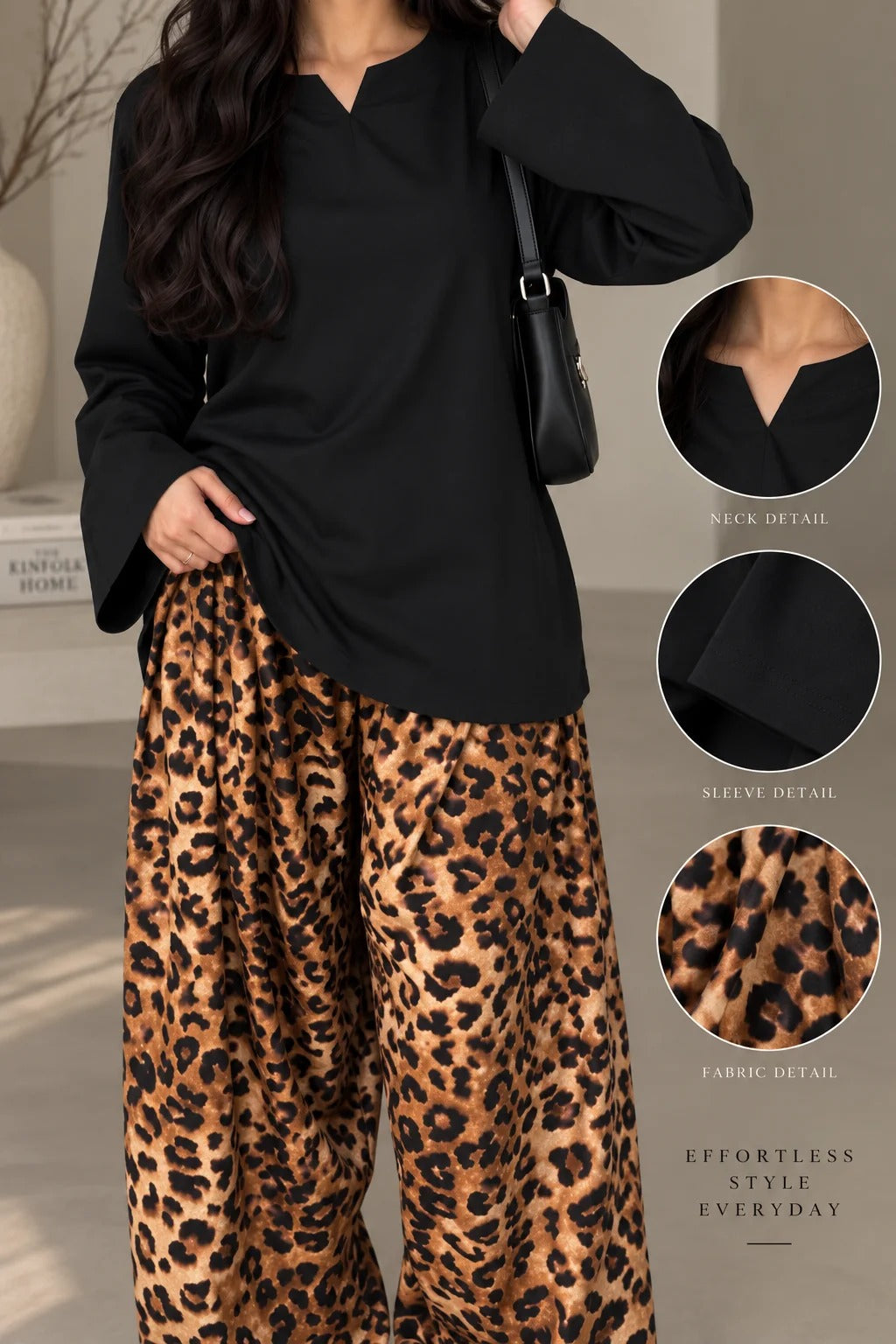 Desi Diva Leopard Farshi Co-Ord - BU10075