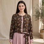 Brown Floral Belted Maxi - BU10013
