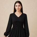 Midnight Tiered Smocked Maxi - BU1008