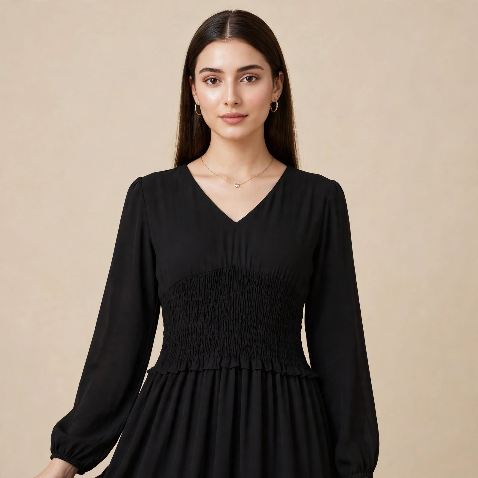 Midnight Tiered Smocked Maxi - BU1008