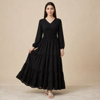 Midnight Tiered Smocked Maxi - BU1008