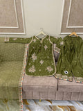 Embroidered Cotton Silk Farshi Shalwar - BU10057 - Buland's