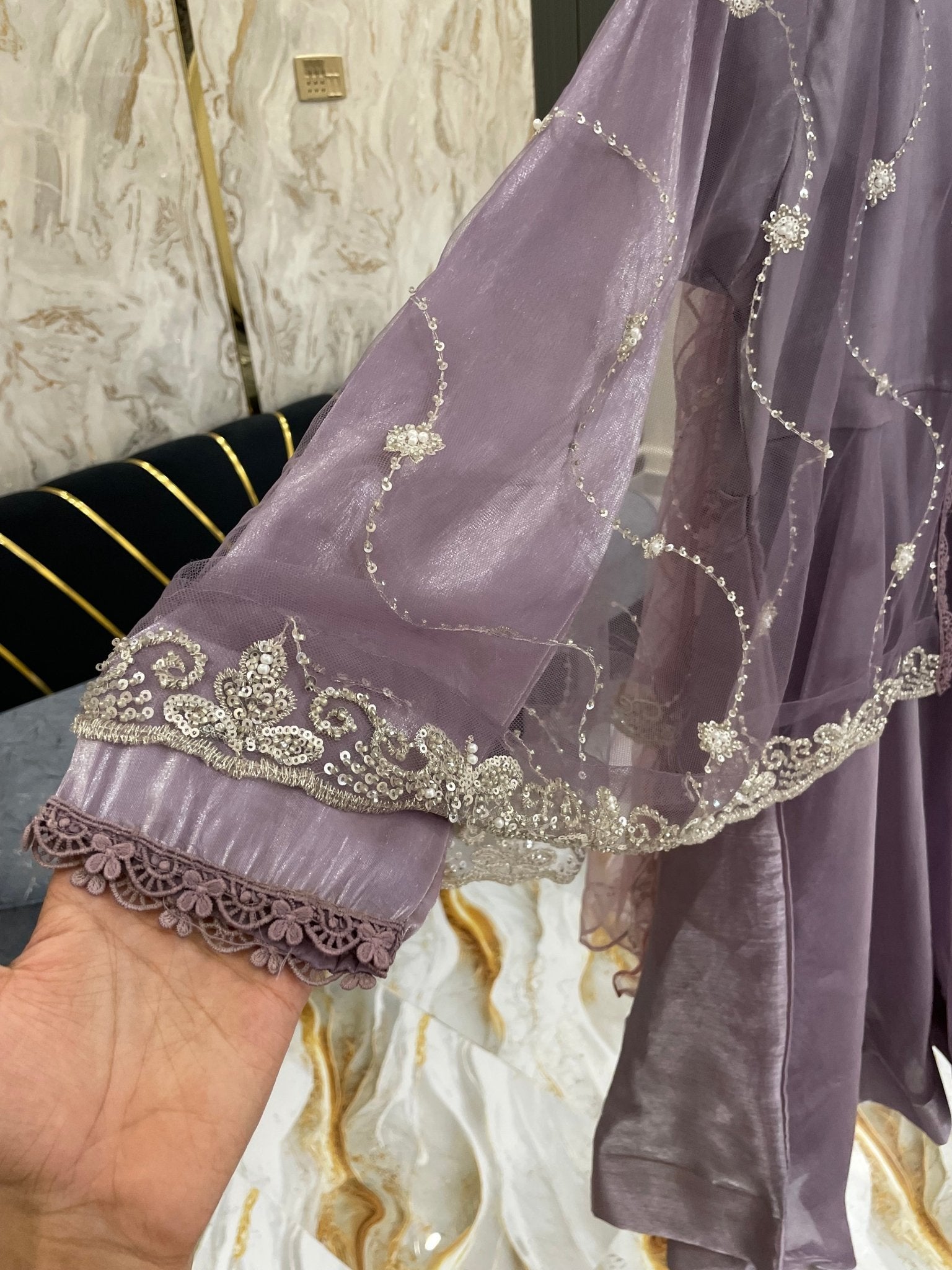 Embroidered Sheesha Silk Peplum Style - BU10012 - Buland's