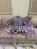 Embroidered Sheesha Silk Peplum Style - BU10012 - Buland's