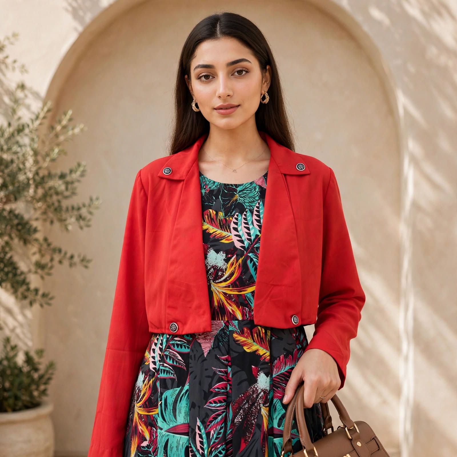 Tropical Bloom Maxi with Jacket - BU10011