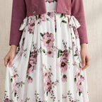 Mauve Blossom Jacket Style Maxi - BU1002