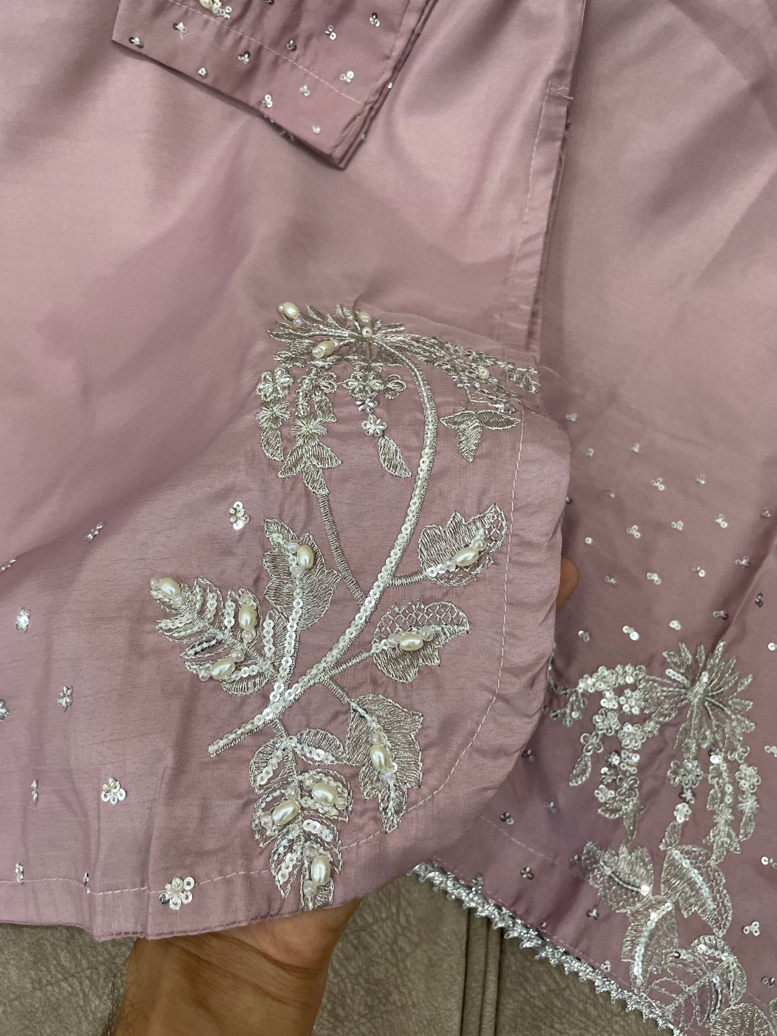 Luxury Embroidered Cotton Silk Farshi - BU10062 - Buland's
