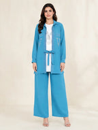Luxe V-Stone Tie Co-Ord Set - (3 Pc) - BU10071