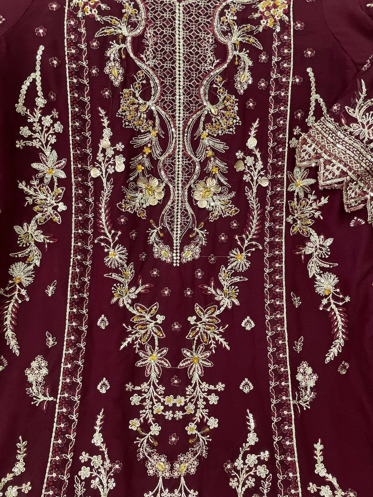 Marhoon Embroidered Chiffon Festive - BU10035 - Buland's