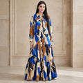Abstract Brush Stroke Shirt Maxi - BU1003