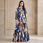 Abstract Brush Stroke Shirt Maxi - BU1003