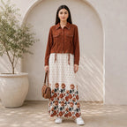 Imported Rust Stone-Studded Maxi - BU10010