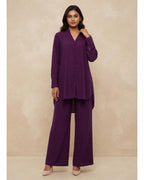 Modest Front-Button Georgette Co-ord Set - BU10056