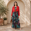 Tropical Bloom Maxi with Jacket - BU10011