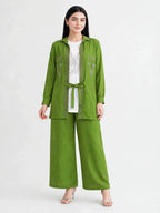 Luxe V-Stone Tie Co-Ord Set - (3 Pc) - BU10071